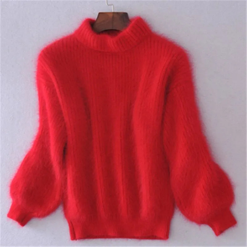 Maglione Donna a Collo Alto in Maglia Morbida