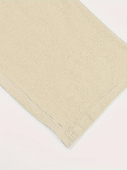 Pantaloni Lino Uomo Comfort Vestibilità Lunga