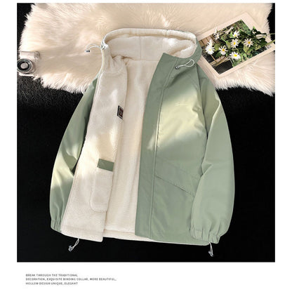 Giacca Uomo Reversibile con Cappuccio e Fodera in Pile