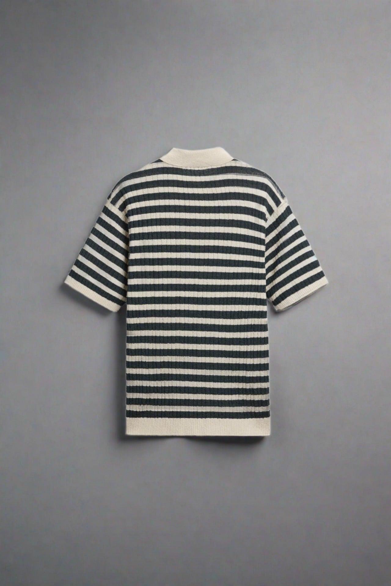 Polo Uomo Maglia a Righe Classica