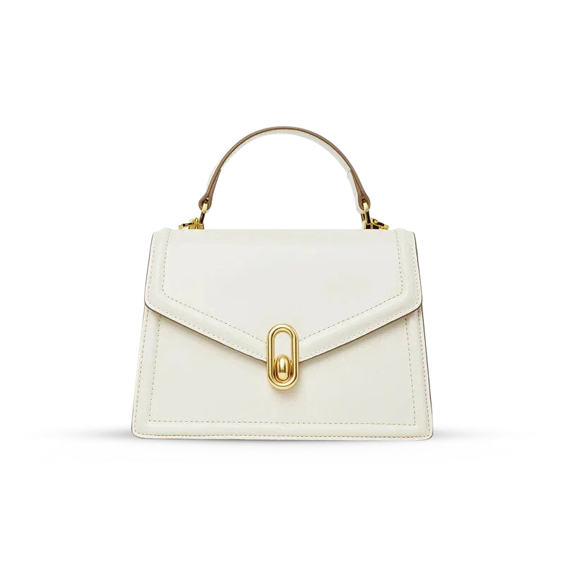 Borsa Donna in Pelle con Manico Rigido Chiusura Elegante