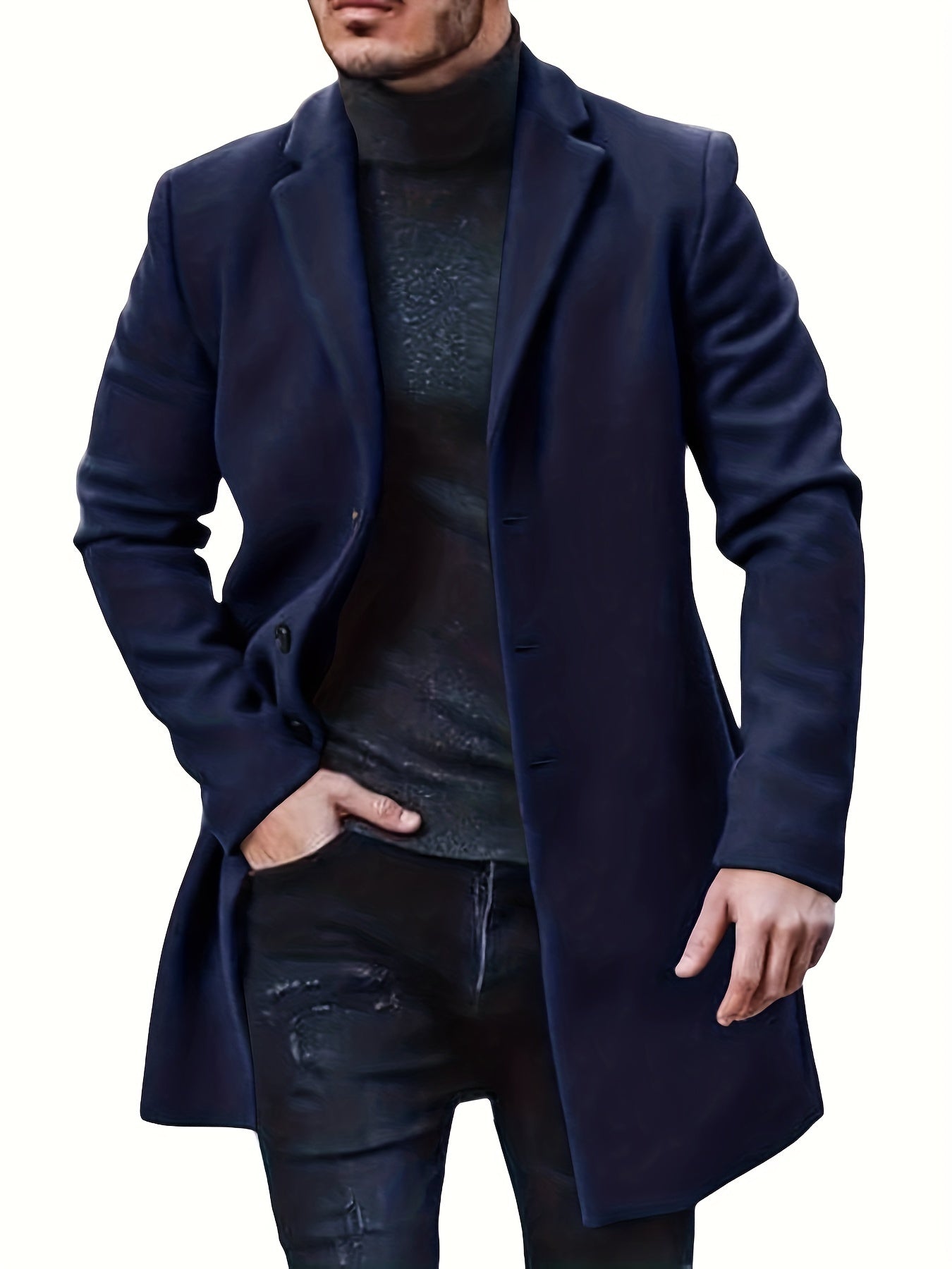 Giacca Invernale Uomo con Chiusura a Bottoni Calda Elegante