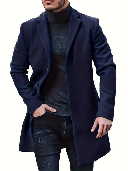 Giacca Invernale Uomo con Chiusura a Bottoni Calda Elegante