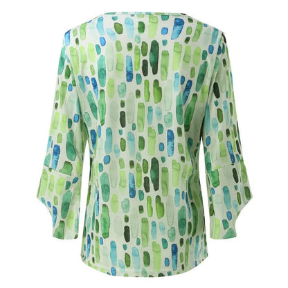 Blusa Donna Estiva Elegante Manica Corta