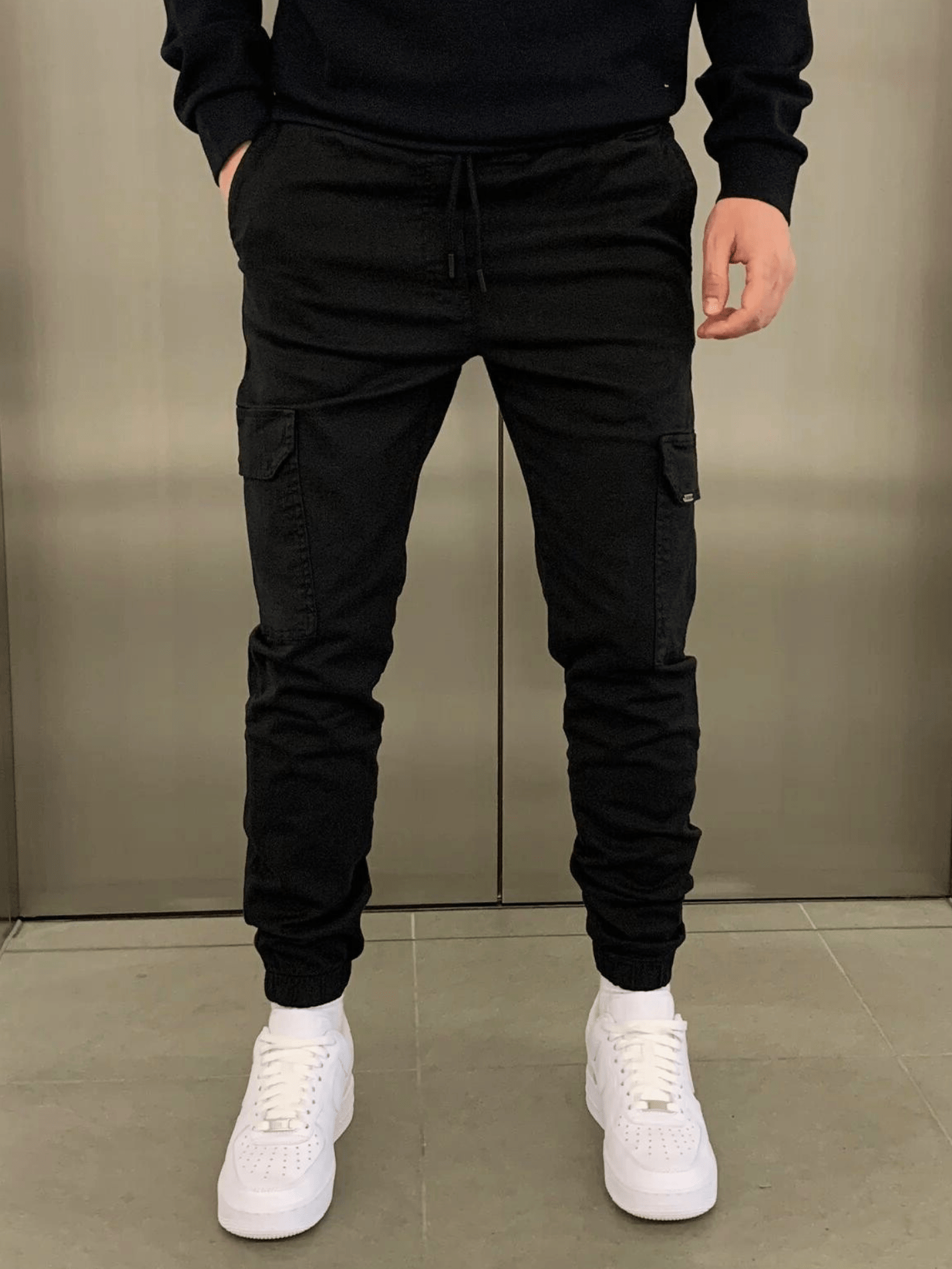 Pantaloni Cargo Uomo Lavoro Jogger Elastico - Brentozzi