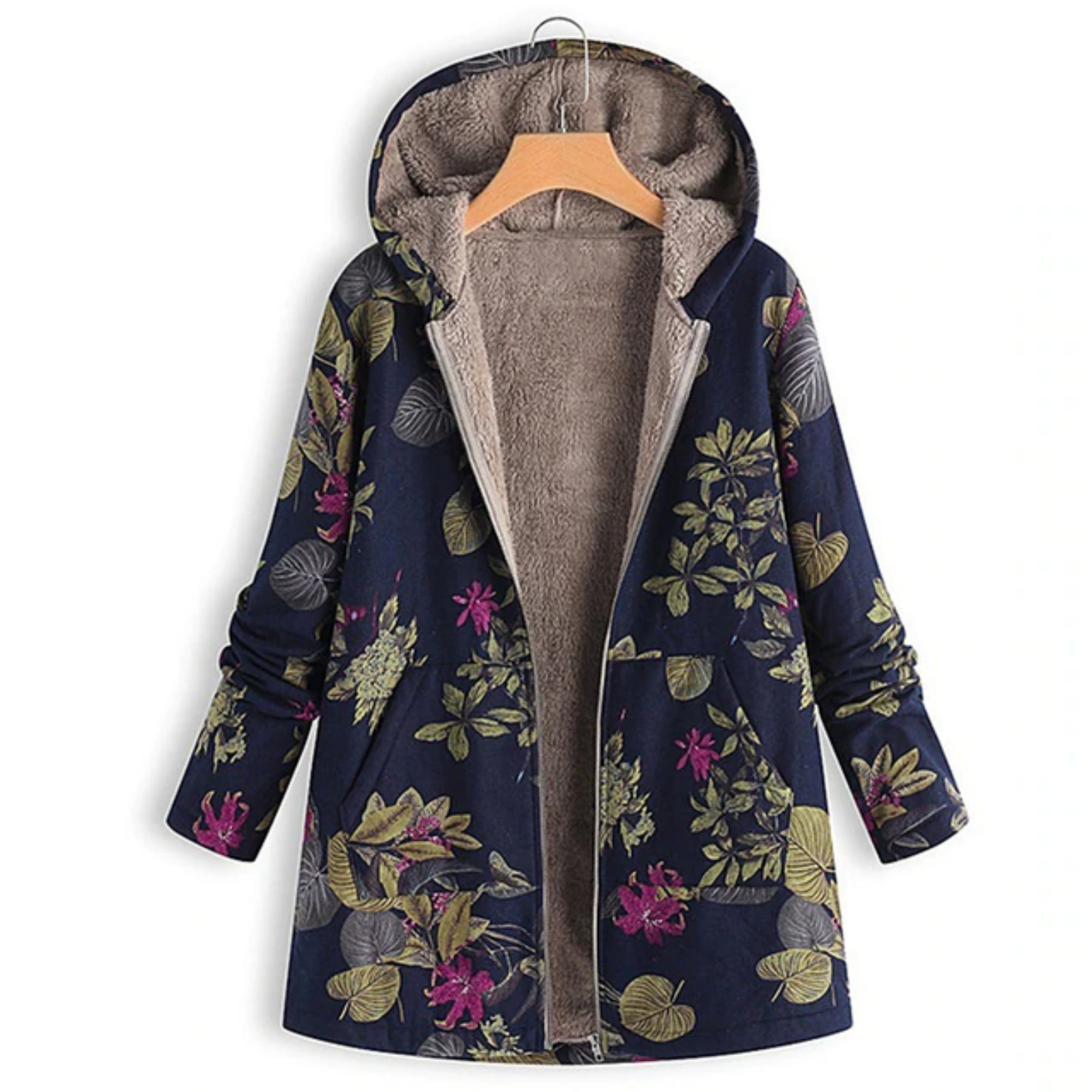 Giacca Donna Casual in Tessuto Morbido con Stampa Floreale