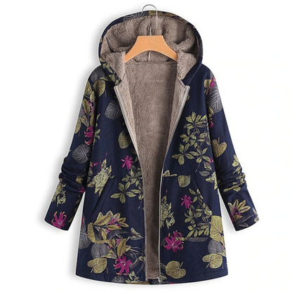 Giacca Donna Casual in Tessuto Morbido con Stampa Floreale