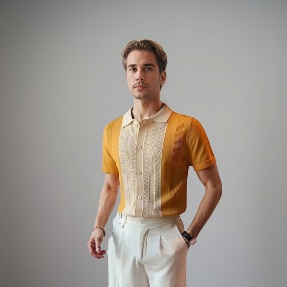 Camicia Uomo Manica Corta Classica Cotone