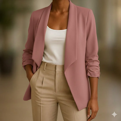 Blazer Donna Manica Lunga Linea Classica Formale - Brentozzi
