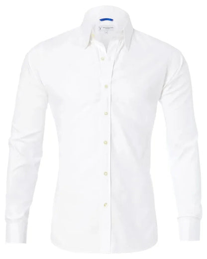 Camicia Uomo con Zip Manica Lunga Slim Fit