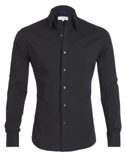 Camicia Uomo con Zip Manica Lunga Slim Fit