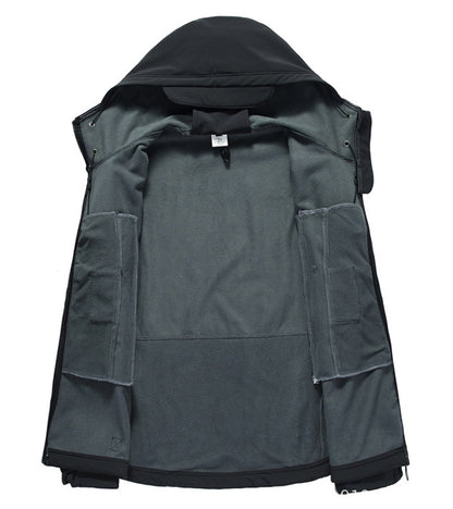 Giacca Uomo Outdoor Impermeabile Antivento con Tasche Antifurto