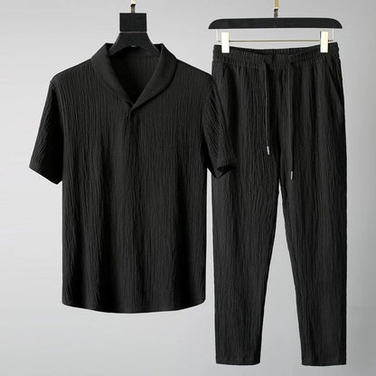 Completo Uomo Camicia Manica Corta e Pantaloni