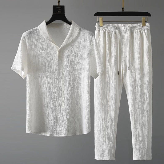 Completo Uomo Camicia Manica Corta e Pantaloni - Brentozzi