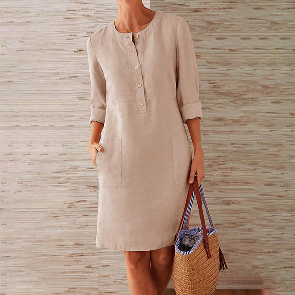 Abito Mini Donna Girocollo Manica Corta