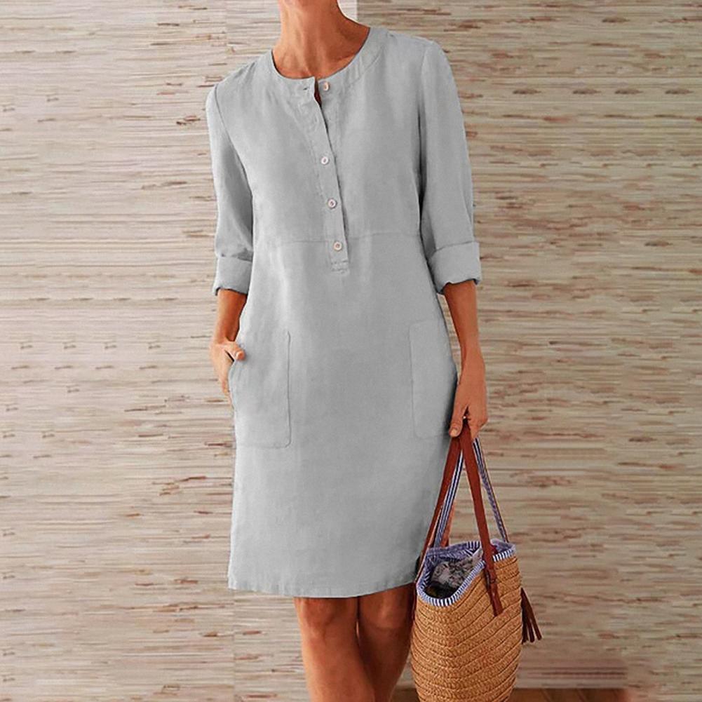 Abito Mini Donna Girocollo Manica Corta