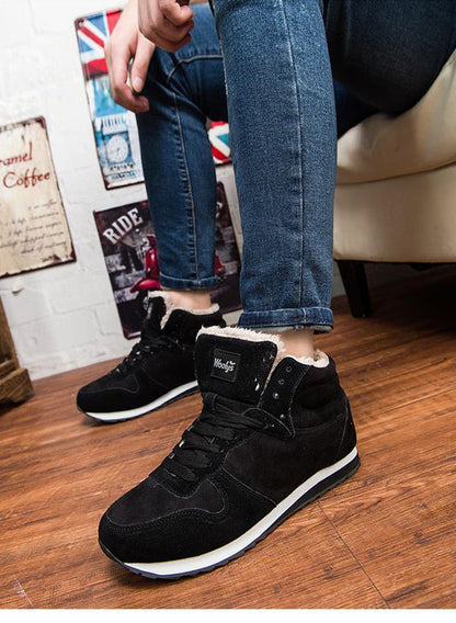 Sneakers Uomo Alte Invernali con Fodera in Pelliccia Sintetica