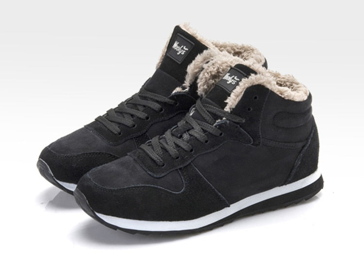Sneakers Uomo Alte Invernali con Fodera in Pelliccia Sintetica