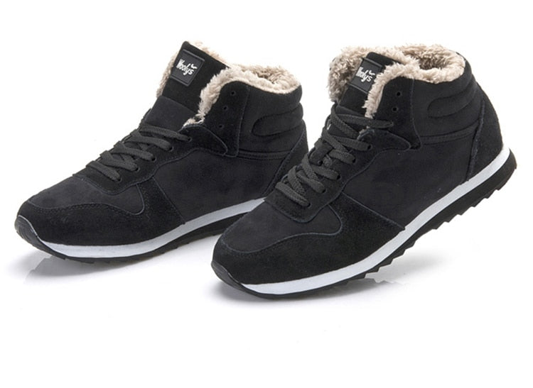 Sneakers Uomo Alte Invernali con Fodera in Pelliccia Sintetica