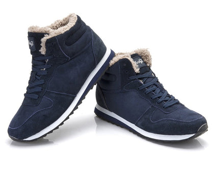 Sneakers Uomo Alte Invernali con Fodera in Pelliccia Sintetica