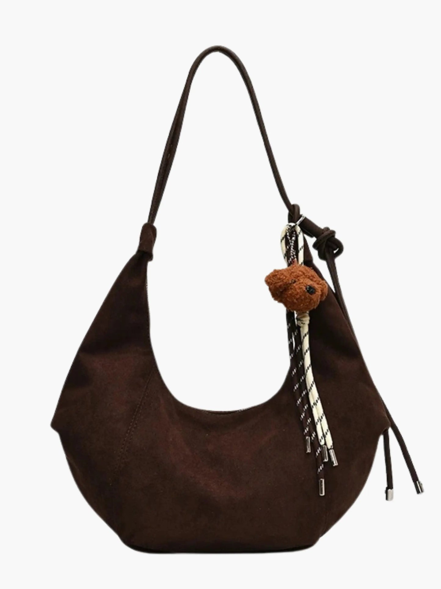 Borsa Hobo Donna in Pelle Scamosciata Stile Boho Chic