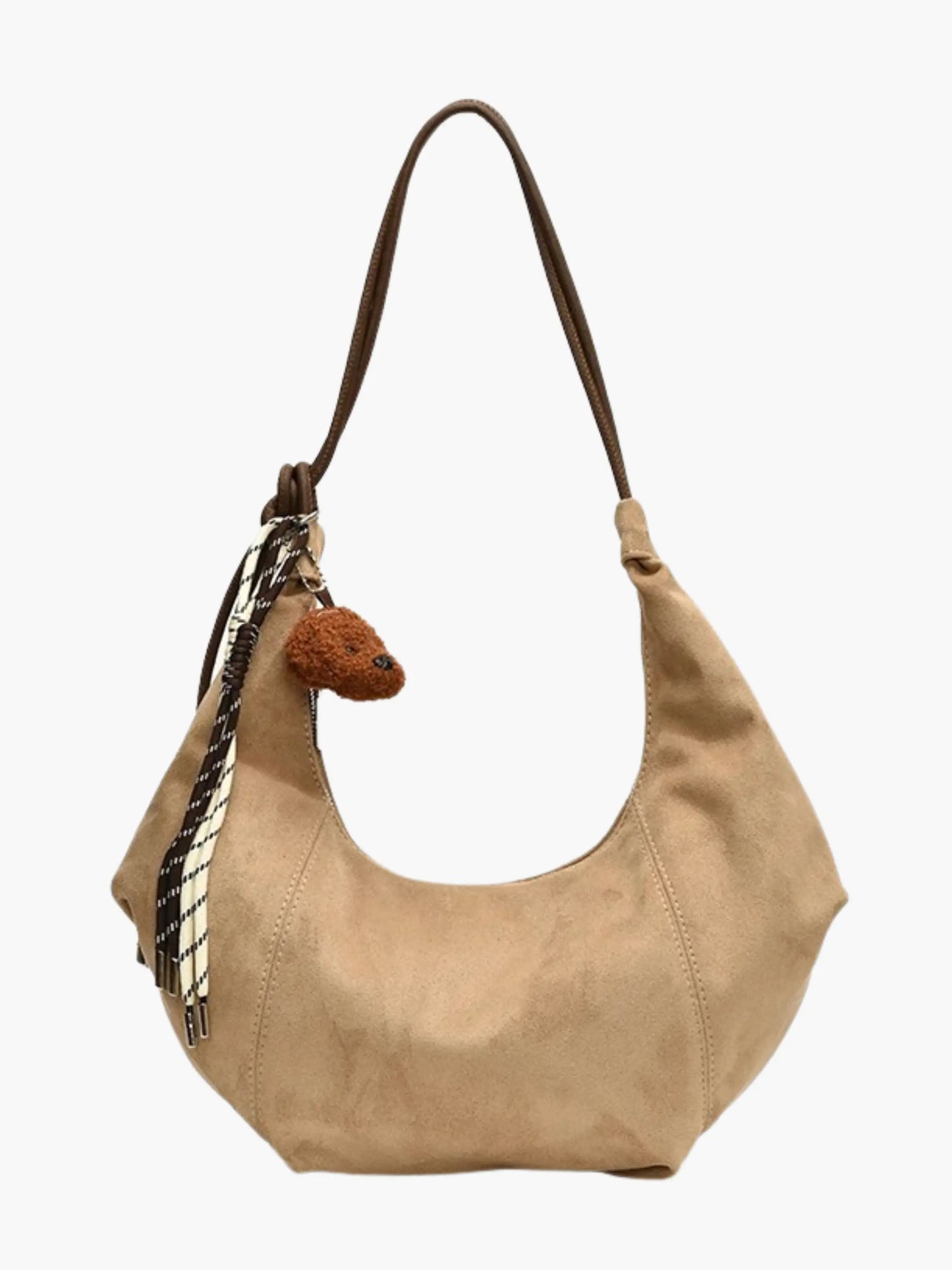 Borsa Hobo Donna in Pelle Scamosciata Stile Boho Chic