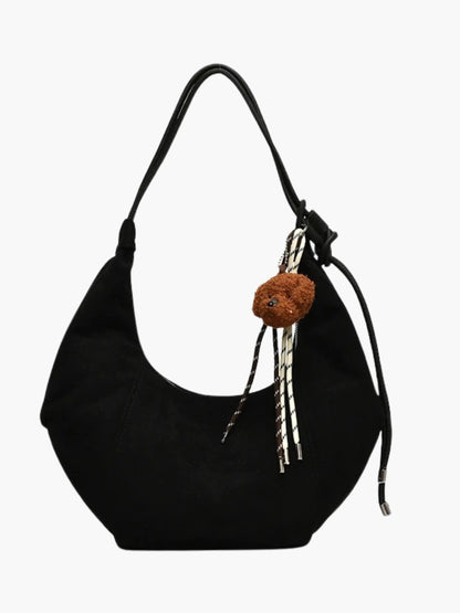 Borsa Hobo Donna in Pelle Scamosciata Stile Boho Chic