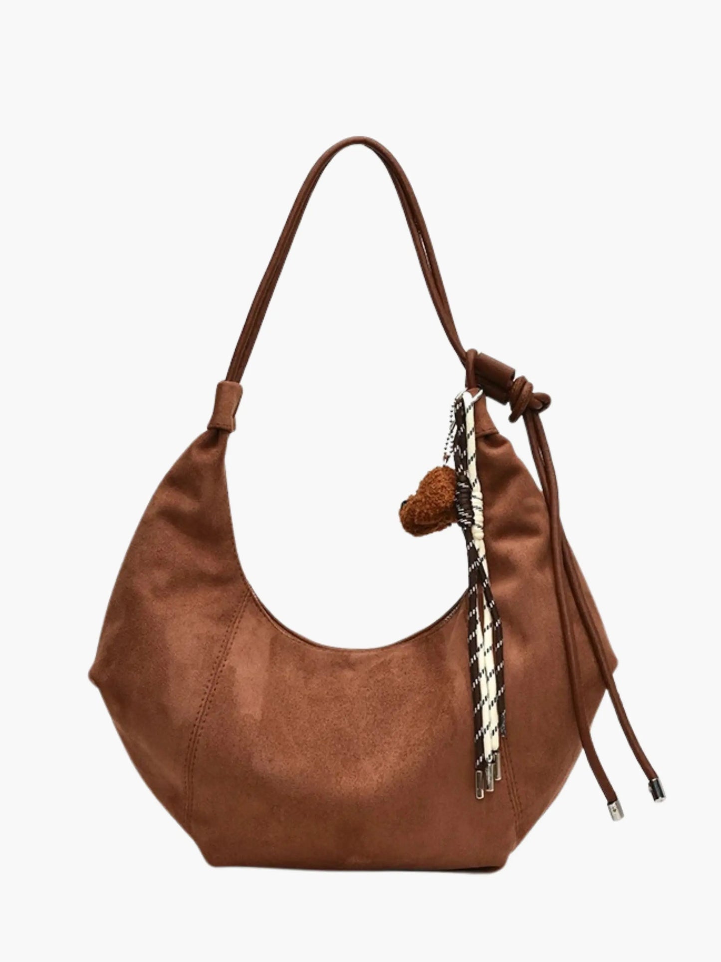Borsa Hobo Donna in Pelle Scamosciata Stile Boho Chic