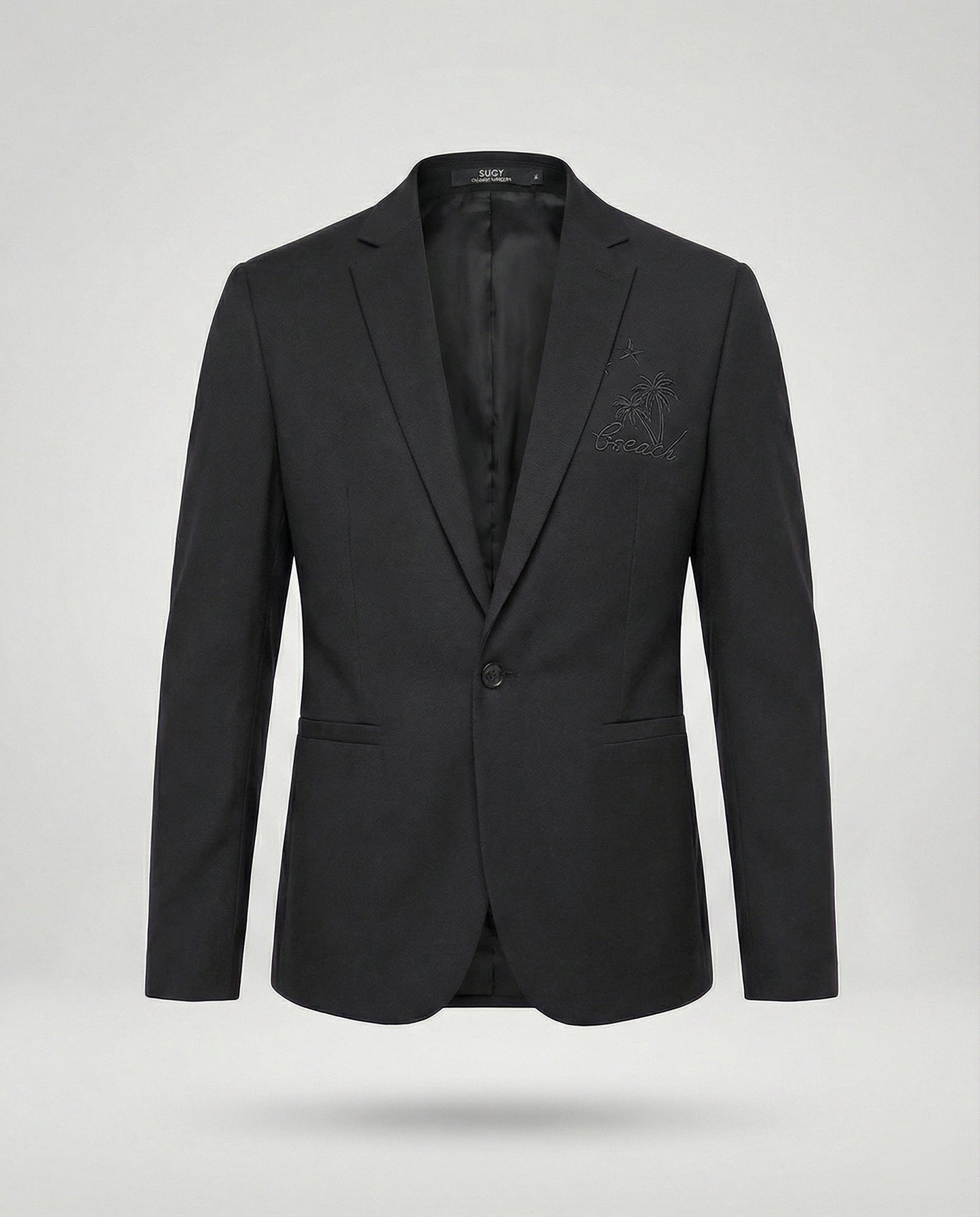 Blazer Uomo Sportivo con Ricamo Slim Fit