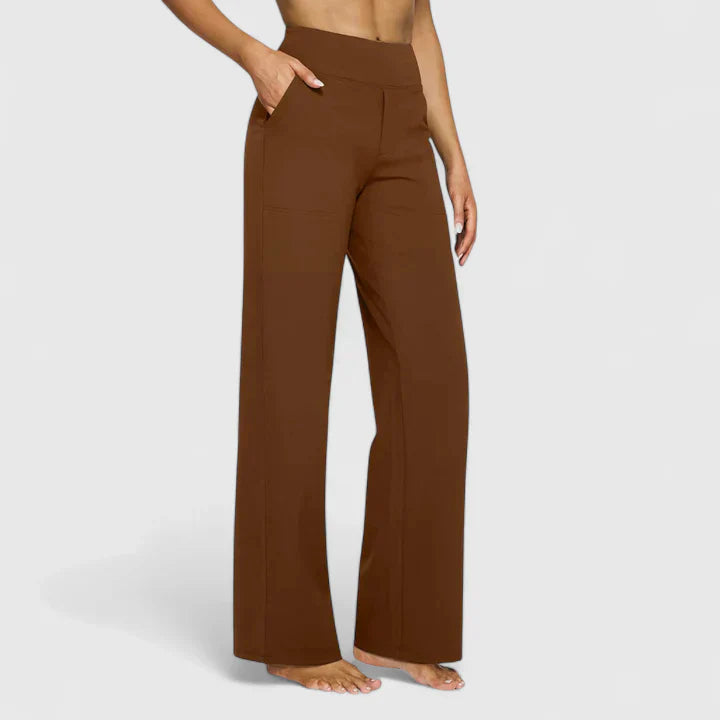 Pantaloni Donna Ampi con Elastico in Vita Stretch
