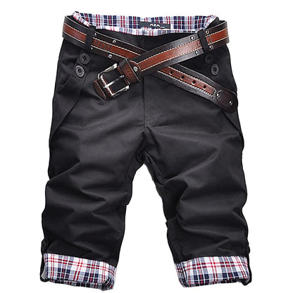 Shorts Donna con Cintura Tessuto a Quadri Vestibilità Regolare