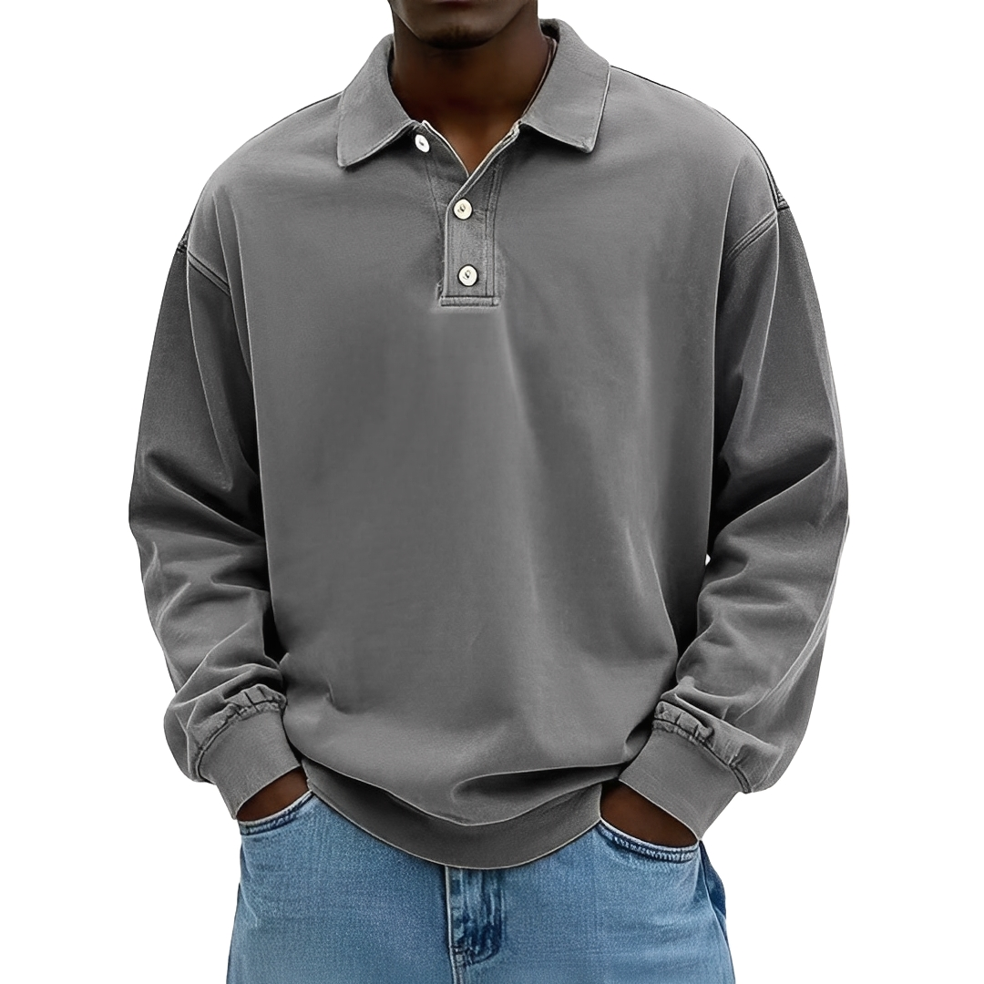 Polo Uomo Vintage Manica Lunga Classica