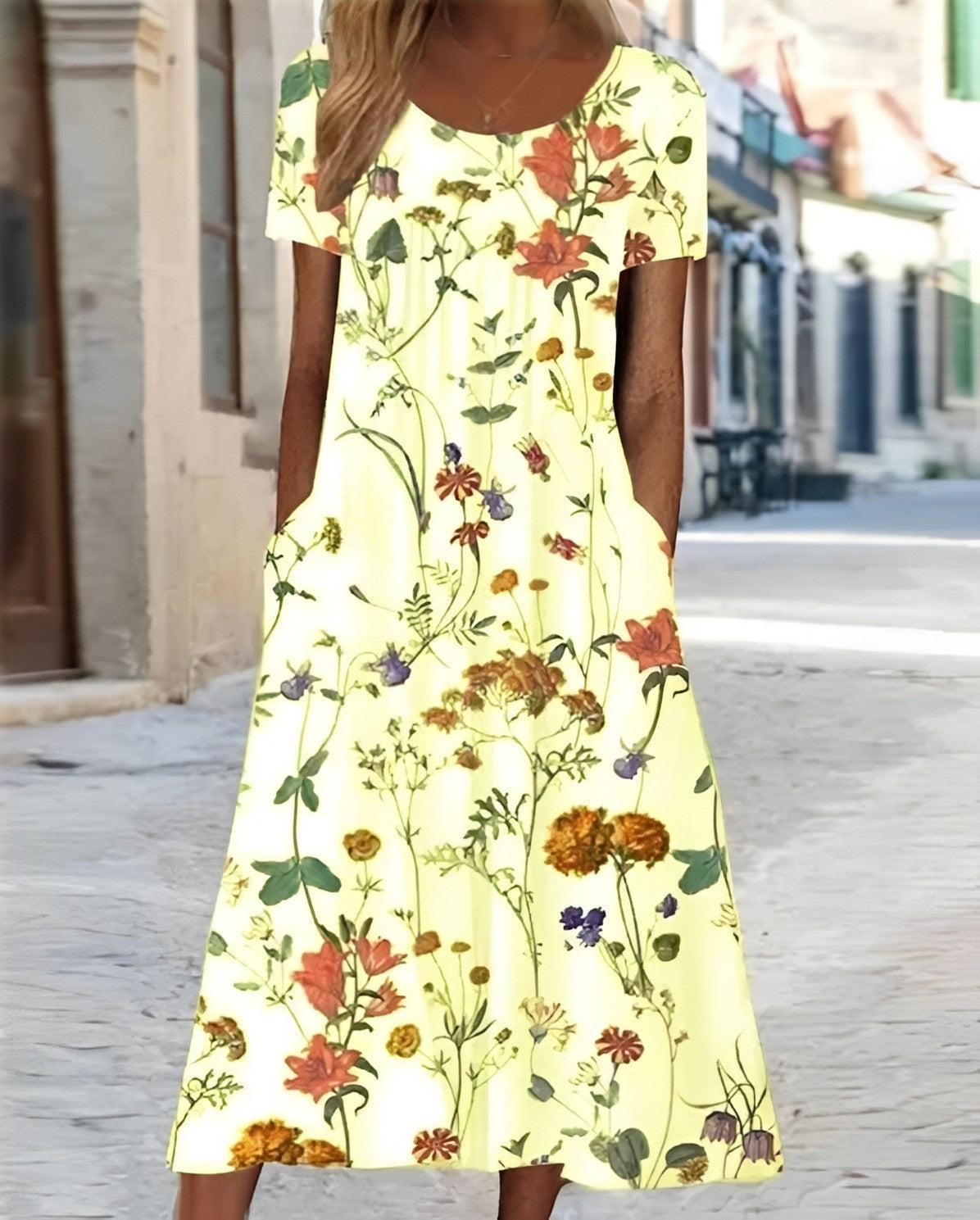 Abito Swing Donna con Fantasia Floreale Stiloso - Brentozzi