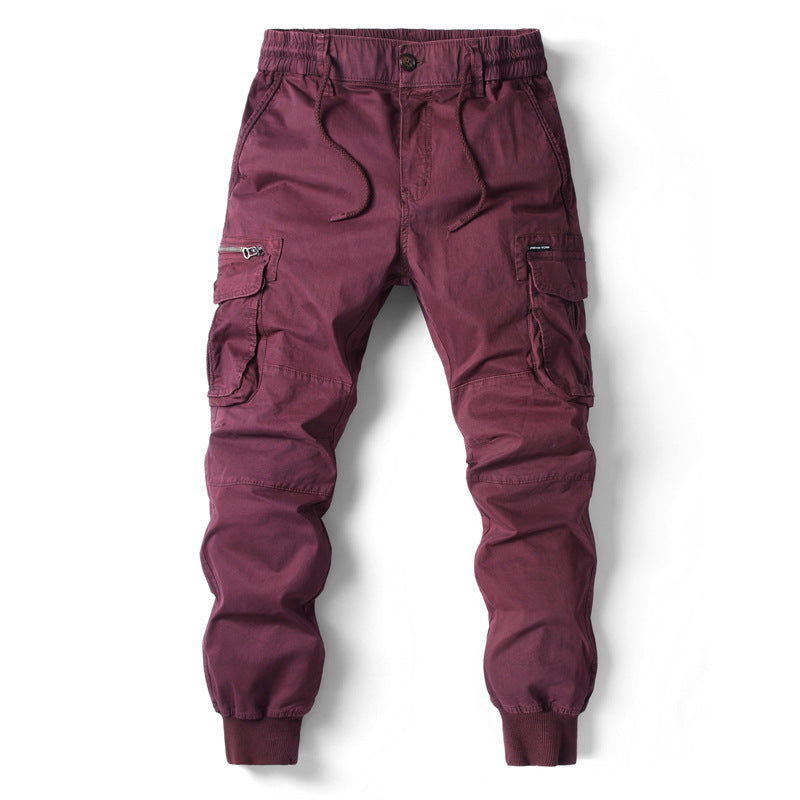 Pantaloni Cargo Uomo Jogging Tessuto Morbido Comodo