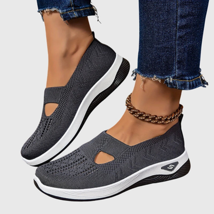 Sneakers Donna Slip-On in Maglia Traspirante