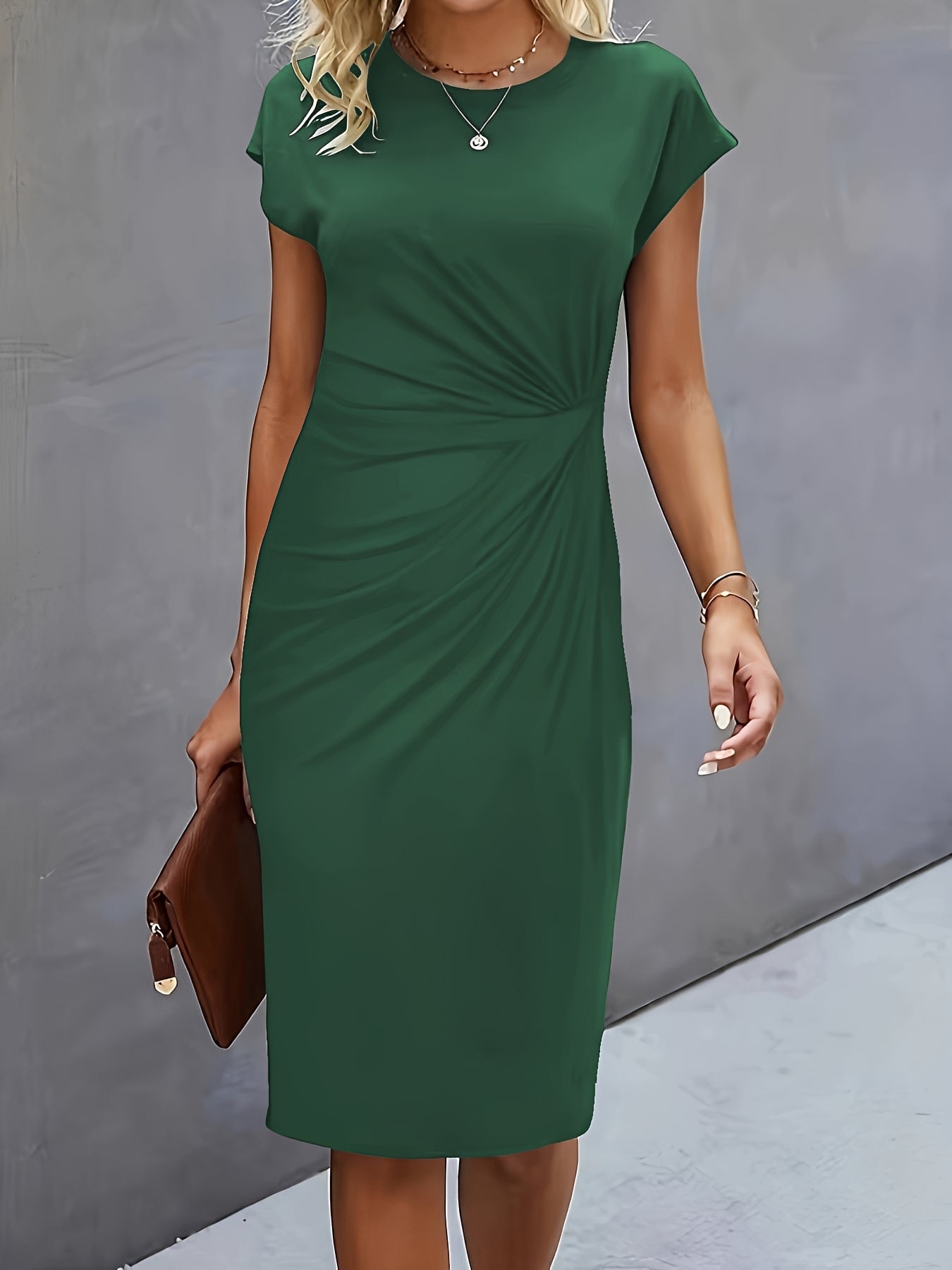 Abito Elegante Donna con Nodo in Vita