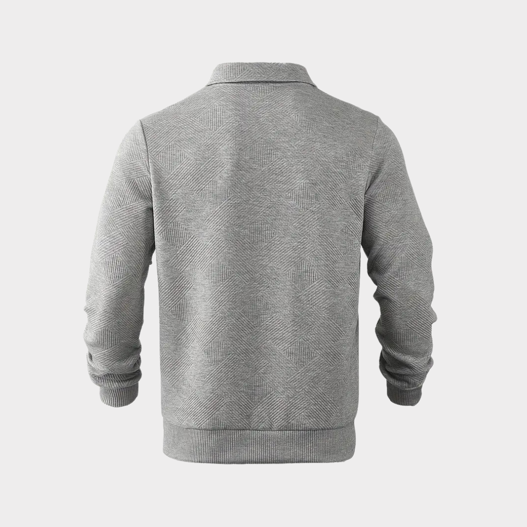 Maglione Uomo Collo Alto con Mezza Cerniera Stile Moderno