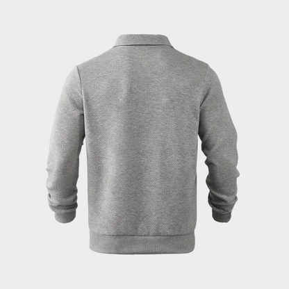 Maglione Uomo Collo Alto con Mezza Cerniera Stile Moderno