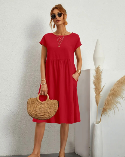 Abito Midi Donna Estivo Spiaggia Leggero