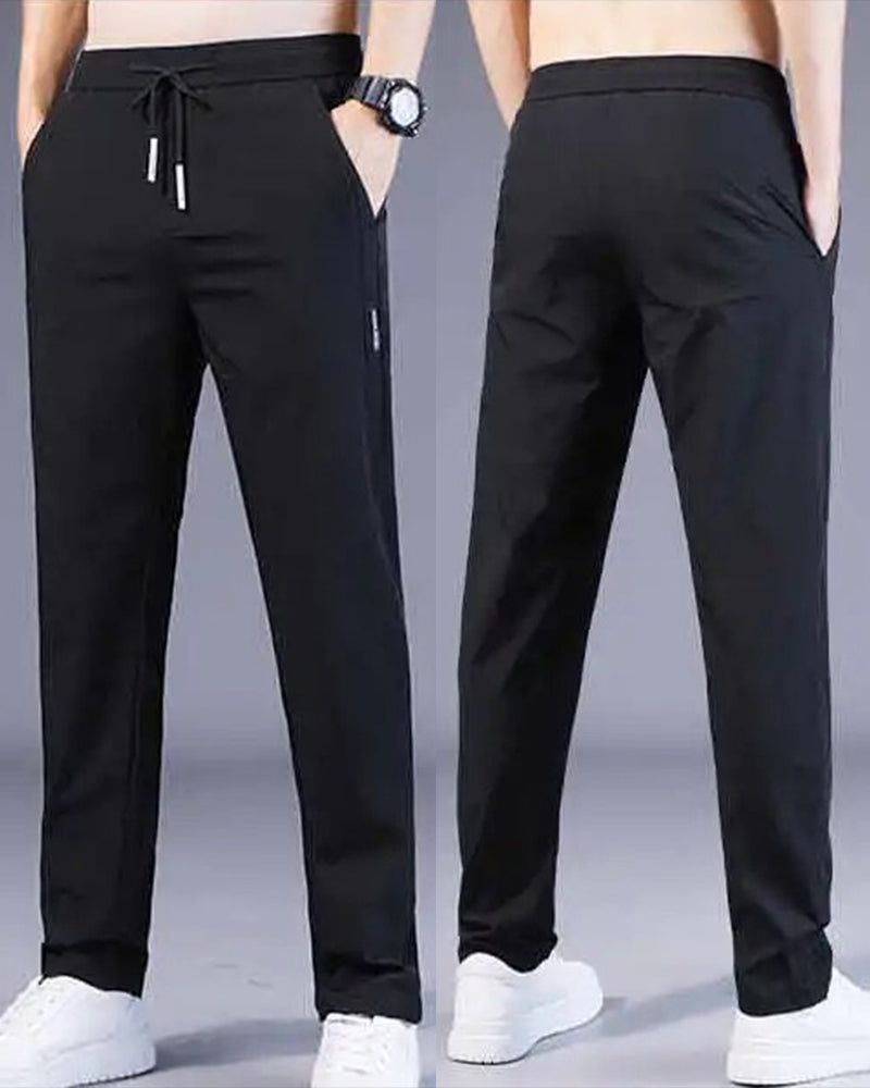 Pantaloni Uomo Tessuto Lunghi Regular