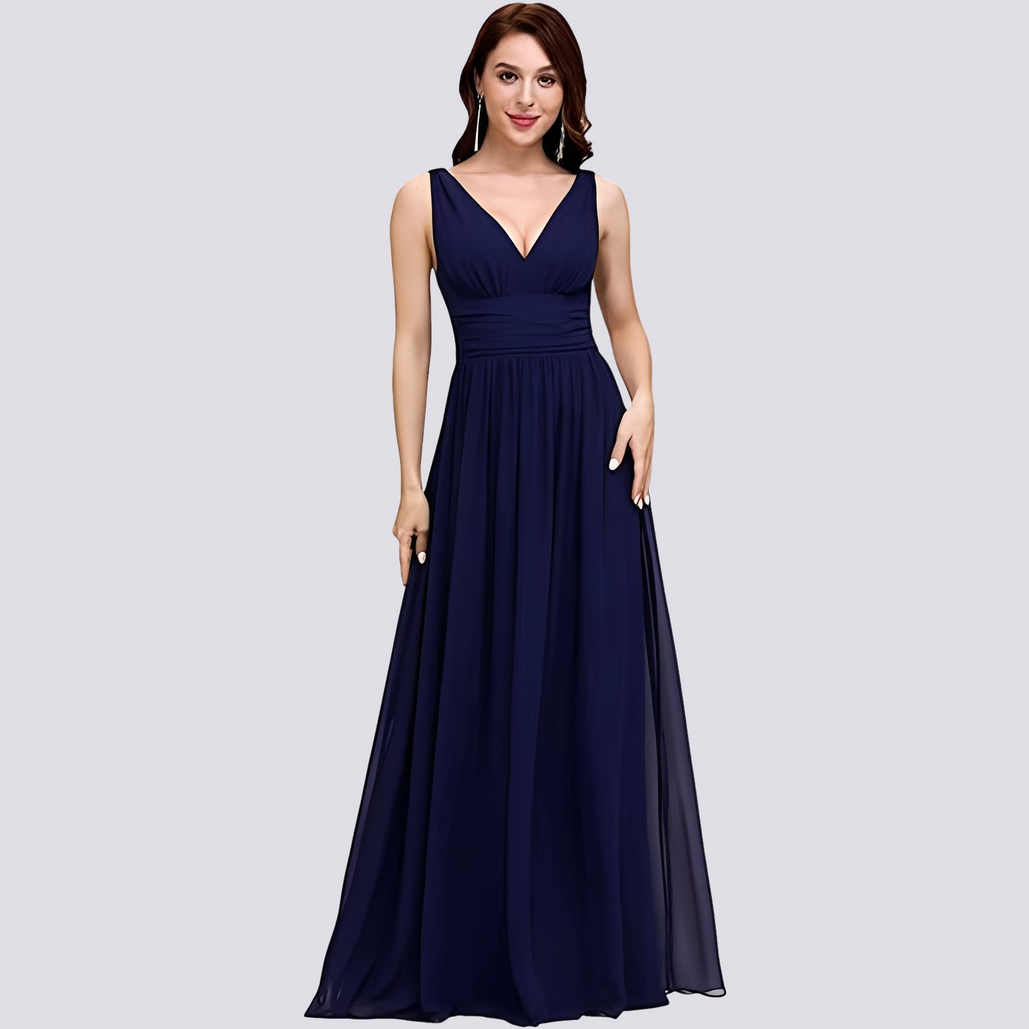 Abito Sera Donna Senza Maniche Elegante