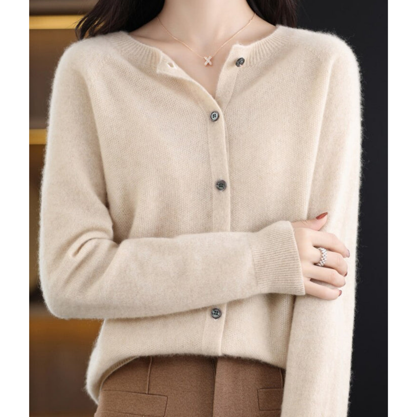 Cardigan Donna Caldo Vestibilità Comoda