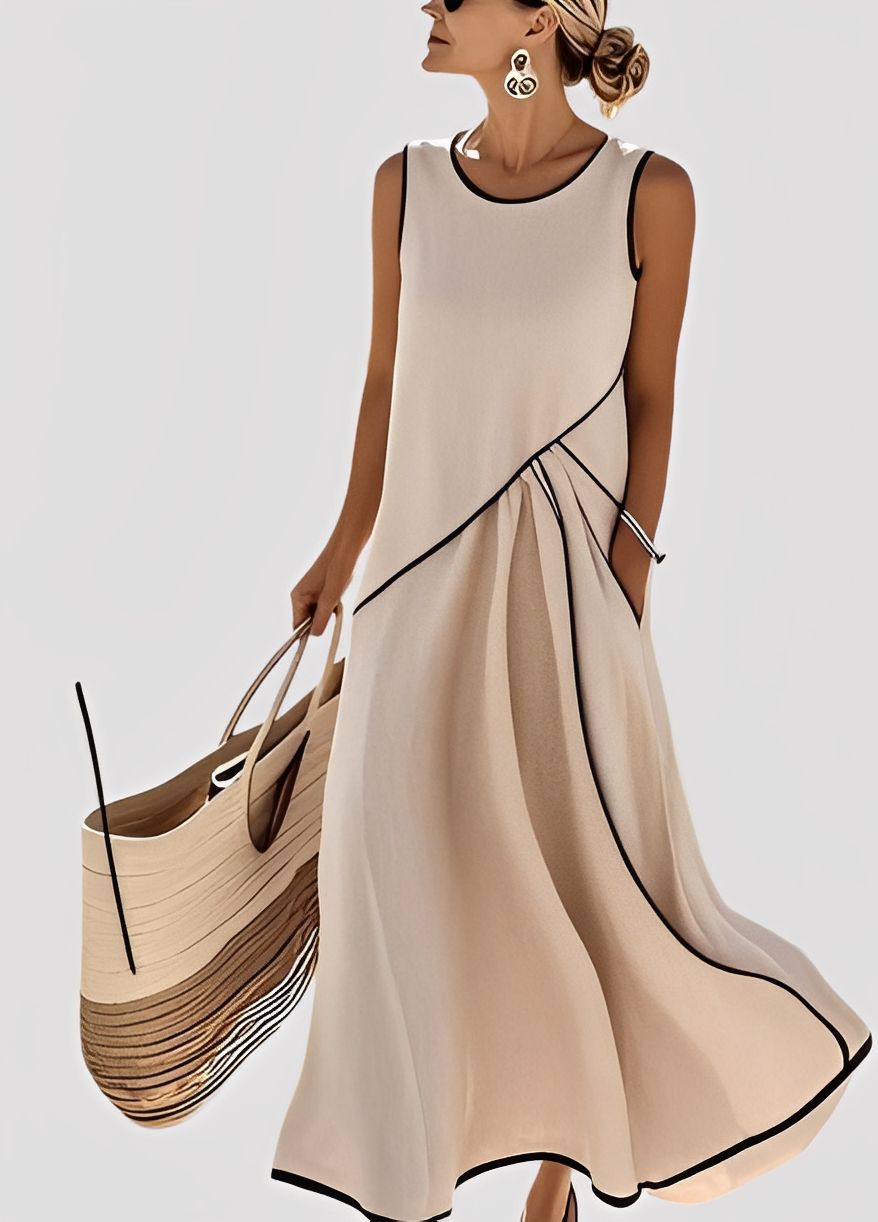 Abito Maxidress Donna Elegante Taglio Morbido