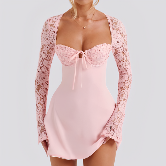 Abito Mini Donna Elegante Scollo Schiena Scoperta Slim - Brentozzi