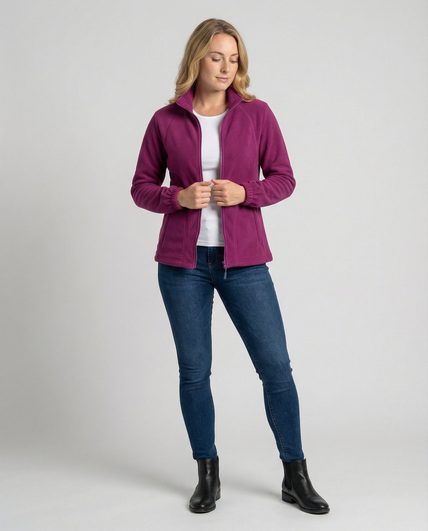 Giacca Donna in Pile Collo Alto