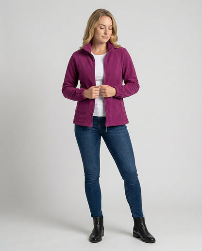 Giacca Donna in Pile Collo Alto