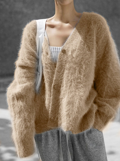 Cardigan Donna Vegan Maglia Lunga Manica Lunga
