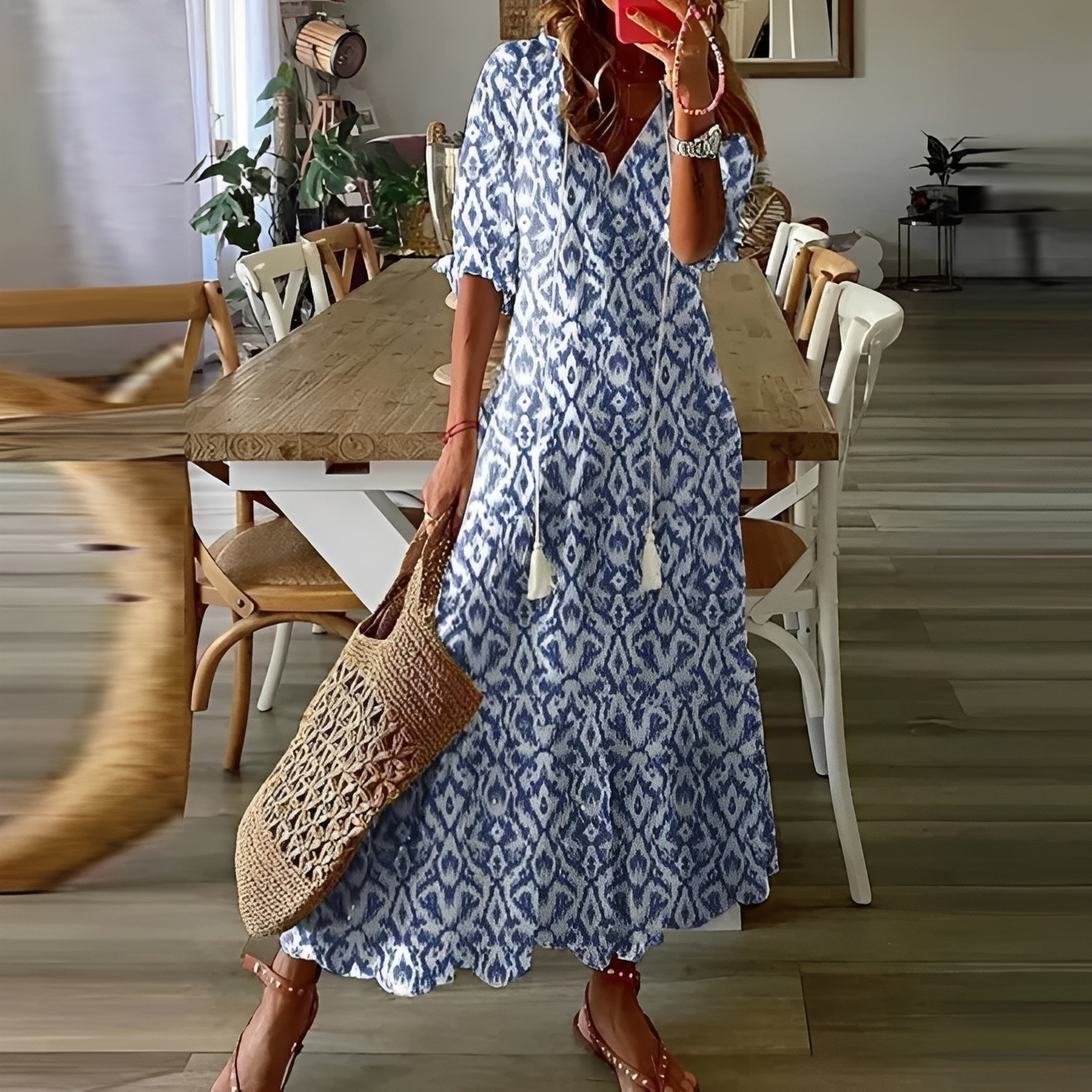 Abito Estivo Donna Stile Chic Vestibilità Leggera