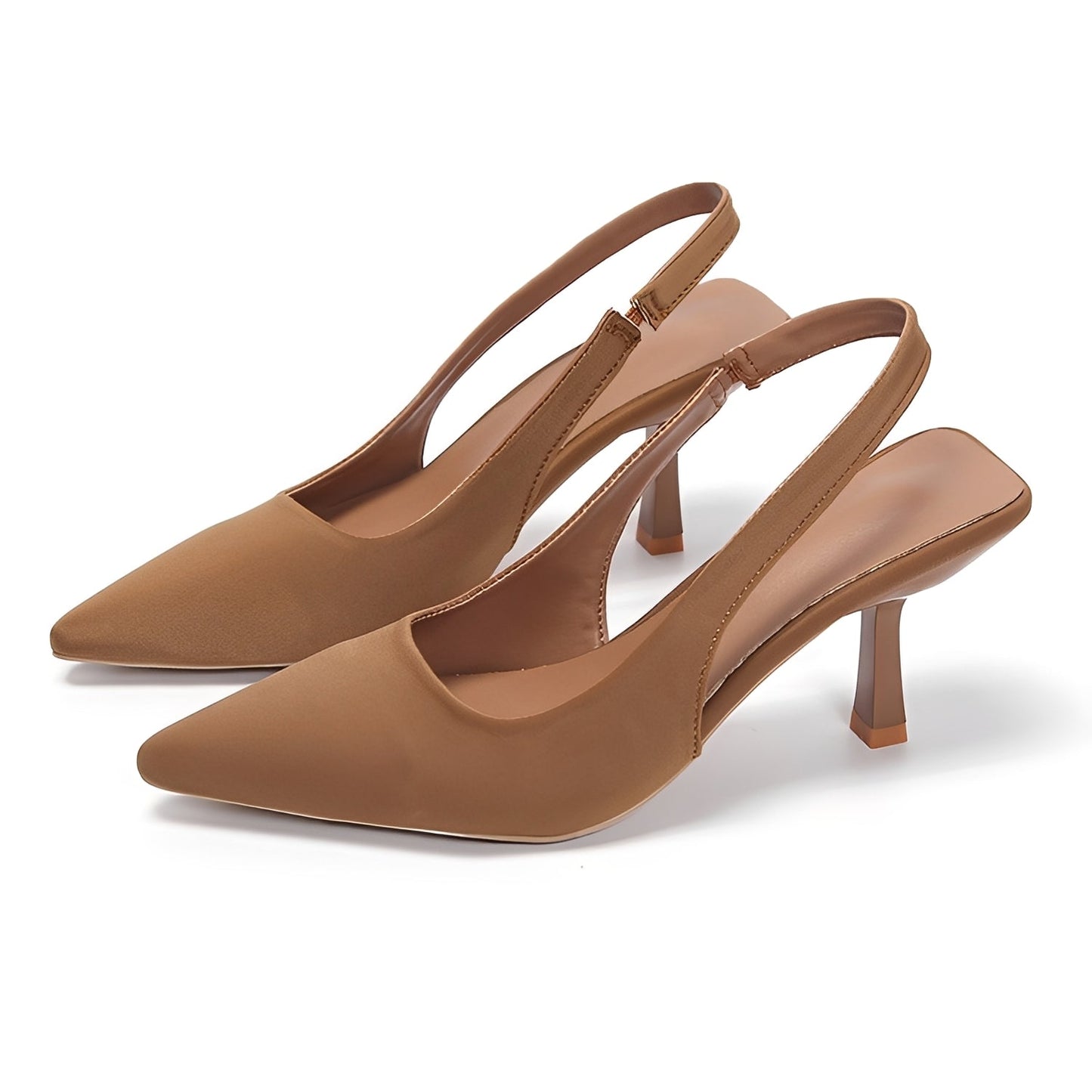Décolleté Donna Slingback Tacco Alto Elegante