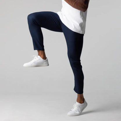 Pantaloni Chino Uomo Slim Fit Elastici Eleganti